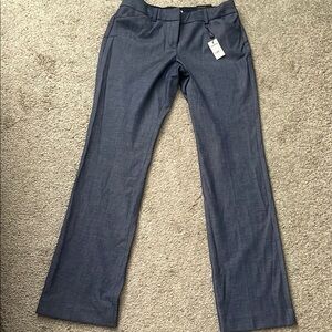 Express Blue Editor Barely Boot Dress Pants